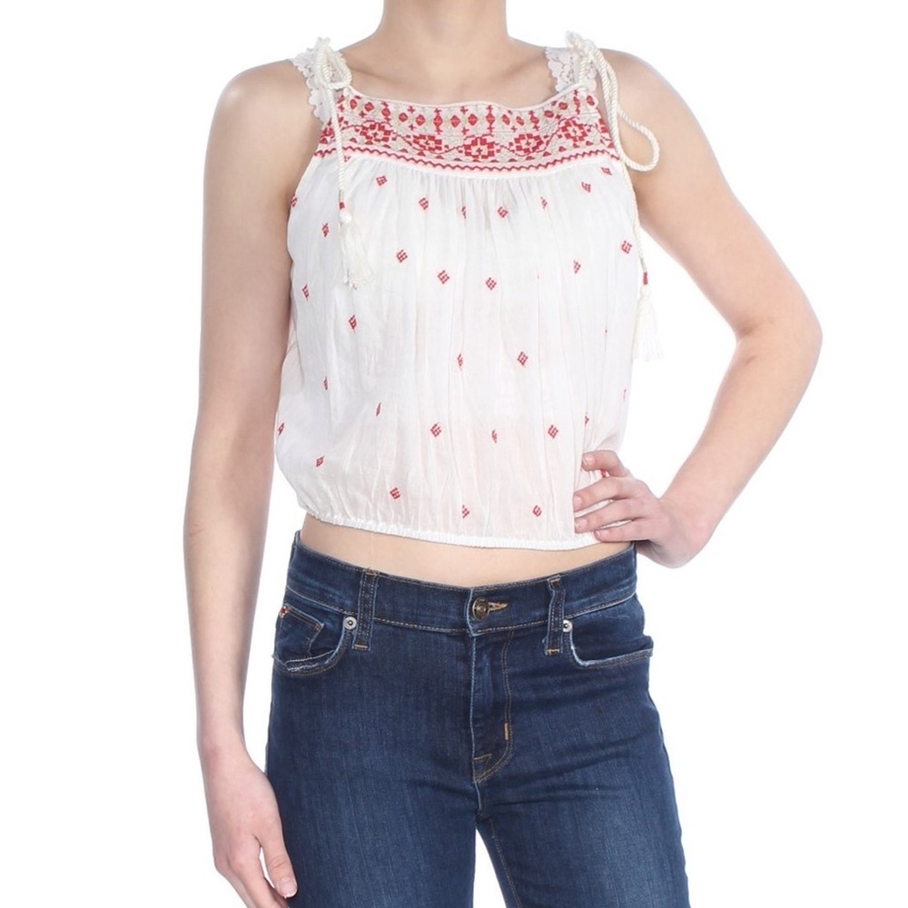 Free People Embroidered Tank Top